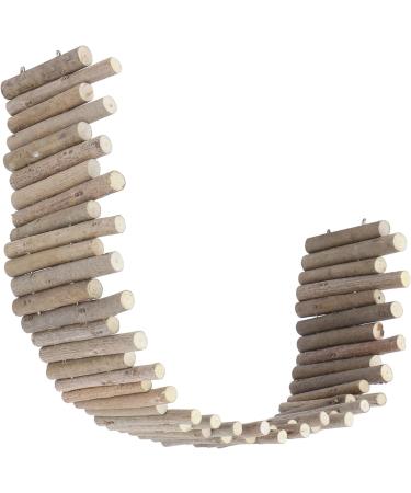 Zerodis 50cm Wooden Hamster Bridge - Flexible Climbing Platform & Cage Accessory for Mice Chinchillas & Small Pets - Buy Online on SooperMarket.com