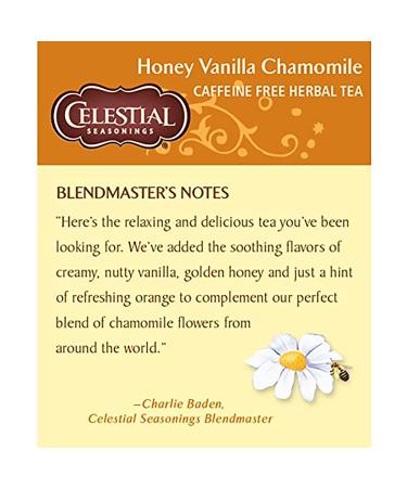 Celestial Seasonings Honey Vanilla Chamomile Herbal Tea - Caffeine Free, 20 Bags (1.7 oz) - Buy Online on SooperMarket.com