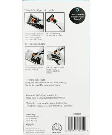 Amazon Basics 3-Blade MotionSphere Razor for Men with Dual Lubrication Handle - 21 Piece Set - Buy Online on SooperMarket.com