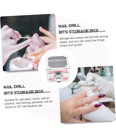 WOFASHPURET Box grinding head storage box nail display stand nails drill bits nail polishing head holder nail drill grinding bit holder practical drill bit organizer manicure tool holder large 7.5x7.5cm As Shown - Buy Online on SooperMarket.com