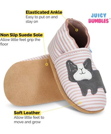 Leather Baby Shoes with Soft Sole | Bridget Bulldog Design | 0-6 Months | Boy & Girl Toddler Walking Shoes - Buy Online on SooperMarket.com