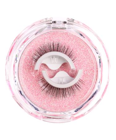 Reusable Self-Adhesive Eyelashes Natural Multiple Fake Eyelashes Natural Look Natural Fluffy Curling Long Eyelashes No Magnet No Glue Eyelashes Waterproof (W09-1 Paired)