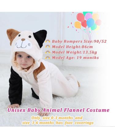 Doladola Unisex Baby Onesie | Animal Cartoon Cat Jumpsuit | Toddler's Hooded Romper | Beige Cat | 3-6 Months - Buy Online on SooperMarket.com