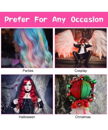 AOOWU 24 Colors Hair Chalk - Temporary, Safe & Washable Hair Dye for Kids | Hair Chalk Pens for Halloween, Christmas & Cosplay Parties - Buy Online on SooperMarket.com