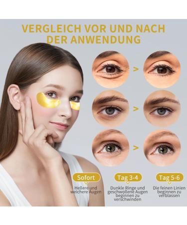 60 PCS 24K Gold Gel Eye Pads - Anti-Aging Dark Circles Puffiness Relief | Hydrating Collagen Eye Mask - Buy Online on SooperMarket.com
