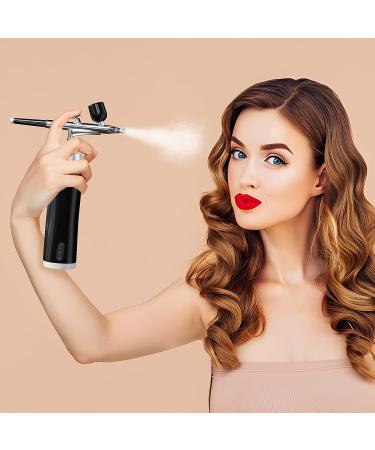 Handheld Airbrush Kit with Compressor - Cordless Mini Makeup Machine for Nail Art, Cake Decorating, Barber & Painting (Black) - Buy Online on SooperMarket.com