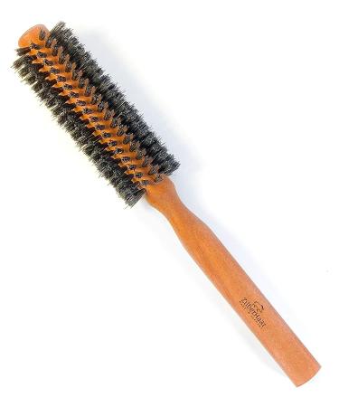ZilberHaar Styler Hair and Beard Brush - 1.3 Stiff Boar Bristles - Round Brush with Pearwood Handle - 222 Bristle Plugs - Beard Grooming Brush for Men - Buy Online on SooperMarket.com