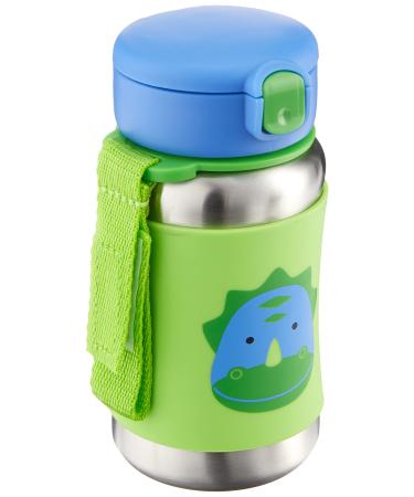 Skip Hop Toddler Sippy Cup with Straw  Zoo Stainless Steel Straw Bottle  Dino