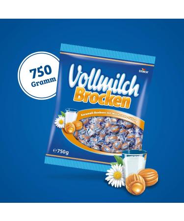 Whole Milk Chunks - 750g Bulk Caramel Candies with Cream Filling | International Shipping Available - Buy Online on SooperMarket.com