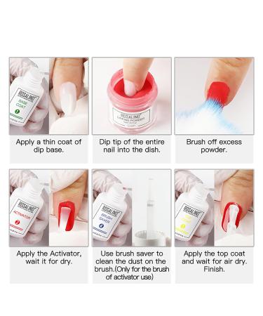 Roseflower Dipping Powder Nails Kit - 6 Colors Nude Dip Powder Base & Top Coat - DIY Manicure at Home | International Shipping - Buy Online on SooperMarket.com
