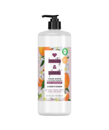 Love Beauty and Planet Silcone-Free Conditioner Vegan Biotin & Sun-Kissed Mandarin Deep Cleanse Hydrate Strengthen Volumize & Shine 5-in-1 Multi-Benefit Nourishing Conditioner for Hair 32 oz