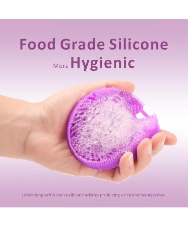 HIEERBUS Silicone Body Scrubber Gentle Exfoliating Body Scrubber in Shower Silicone Loofah with Easily Lather Bristles Long Lasting and More Hygienic Than Traditional Shower Loofah 1 Pack Purple - Buy Online on SooperMarket.com