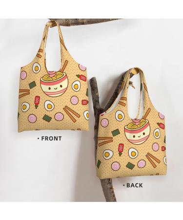 XIAOYANS Delicious Sweet Ramen Extra Large Capacity Shoulder Canvas Bag For Shopping Travel Daily Use - Buy Online on SooperMarket.com