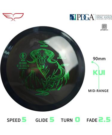 Yikun Professional PDGA Approved Disc Golf Midrange 165-175g - Stable and Versatile Black Disc for Outdoor Games - Buy Online on SooperMarket.com