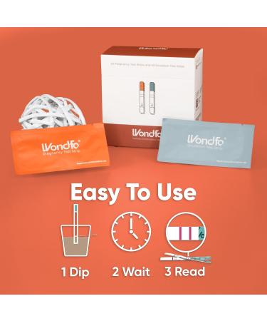 Wondfo 50 Ovulation and 20 Pregnancy Test Strips Kit - Highly Sensitive and Fast at Home Self-Checking Fertility Predictor Kit Pack of 70 50lh+20hcg - Buy Online on SooperMarket.com
