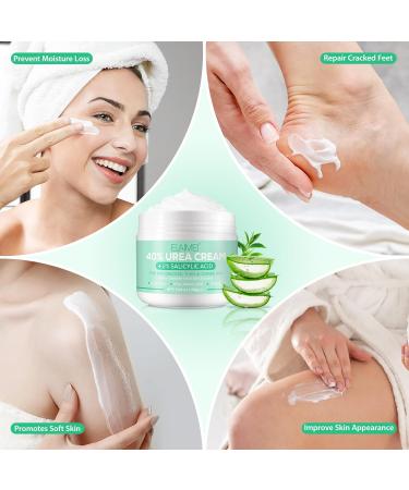 Urea Cream 40% with 2% Salicylic Acid - Best Callus Remover & Foot Repair Lotion for Dry Cracked Heels Knees & Hands (5.29 OZ) - Deep Moisturization & Skin Renewal - International Shipping Available - Buy Online on SooperMarket.com
