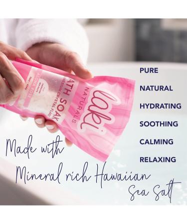 Laki Naturals Bath Soak Bundle - Magnesium Flakes & Hawaiian Sea Salt - Relaxing Therapeutic Bath Salts Set (Rose, Coconut, Lavender 8 oz Each) - Pack of 3 - Buy Online on SooperMarket.com