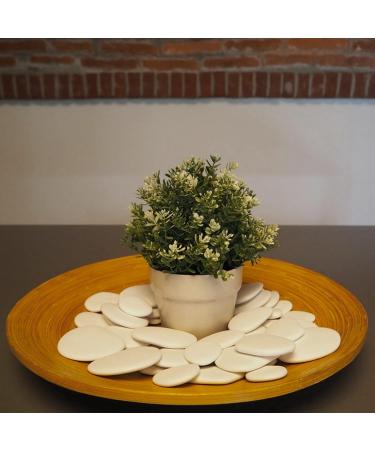 Kalapanta - Large size recycled plastic decorative pebbles for pots paint aquariums garden mini pack rock painting white (5-8cm) | Mini-pack - Buy Online on SooperMarket.com