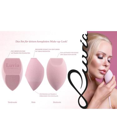 Buy Luvia Prime Vegan Pro-Candy Make-Up Brush Set | 7 Brushes Storage Blender Sponge & Cleaning Mat - Perlmutt & Perl-Rosa - Buy Online on SooperMarket.com