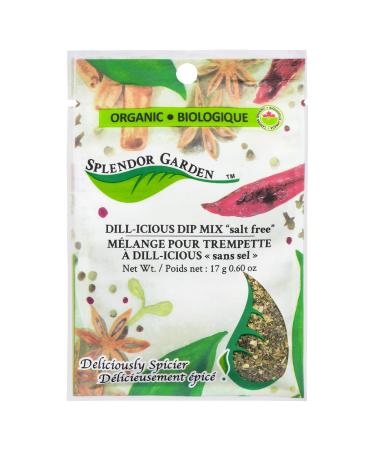 Splendor Garden Dill-Icious Dip Mix Salt Free" 17 Gram"