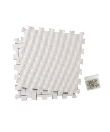 Knit Picks Premium Blocking Mats for Knitting and Crochet Pack of 9 Extra Thick Blocking Boards with Grids Includes 100 T-Pins and Storage Bag