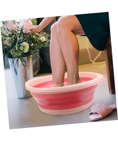 PLAFOPE 1pc Folding Washbasin Foldable Basin Foldable Washbasin Wash Basin Bathroom Basin Washing Basin Cleaning Basin for Home Bathroom Supply Portable Washbasin Dormitory Supply 32X32X12CM Pink - Buy Online on SooperMarket.com