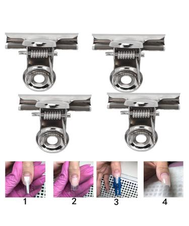 10 Nail Tip Clips for Quick Nail Shape Construction - Metal Nail Extension & Fiberglass Fixation Accessories for Home Salons - Buy Online on SooperMarket.com