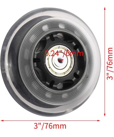 XMSound 8Pack Roller Blade Wheels | 70mm 82A & 76mm 84A Inline Skate Replacement Wheels with Bearings - Buy Online on SooperMarket.com