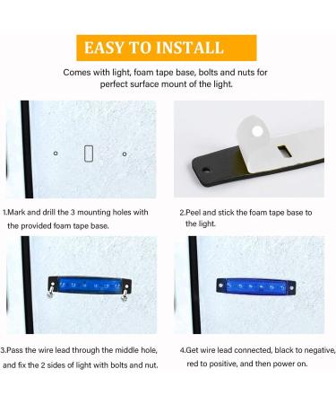 10Pcs Blue LED Boat Interior Lights | Marine Courtesy Lighting for Fishing Pontoon Kayak Yacht Sailboat | Waterproof Deck Transom Cockpit Navigation Strip - Buy Online on SooperMarket.com