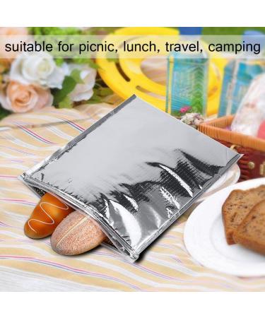 5Pcs/Set Aluminum Foil Insulated Food Storage Bag Waterproof Food Storage Insulated Sandwich Bags for Travel School Picnic 35*40cm - Buy Online on SooperMarket.com