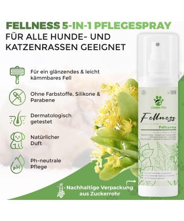 Golden Pets Fellspray 250ml - Natural Defolling Spray for Dogs & Cats | Improved Combability & Free E-Book on Mild Wildflowers - Buy Online on SooperMarket.com