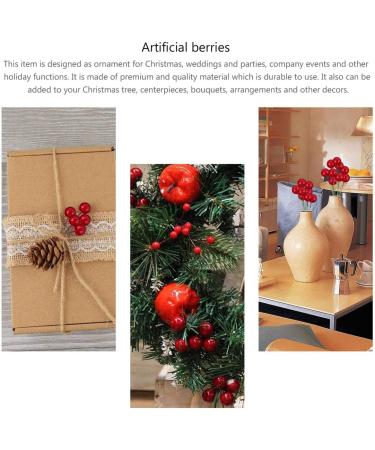 ABOOFAN 432 Pcs Diy Foam Red Fruit Berry Fall Berries for Crafts Red Berries Nativity Decor Faux Berries Branches Christmas Tree Filler Christmas Craft Wreath Pick Artificial Accessories - Buy Online on SooperMarket.com