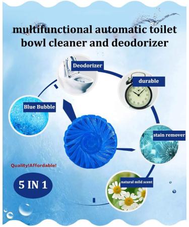 Eco-Friendly Toilet Bowl Cleaner and Deodorizer BigbigHouse Automatic Toilet Tank Flush Cleaner Pucks Blue Tablets Keep Your Bathroom Fresh Clean and Sanitary-6 Pack - Buy Online on SooperMarket.com