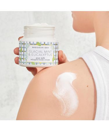 Beekman 1802 Whipped Body Cream - 8 oz | Hydrating Goat Milk Cream for Sensitive Skin | Cruelty-Free Glacial Mint & Eucalyptus - Buy Online on SooperMarket.com