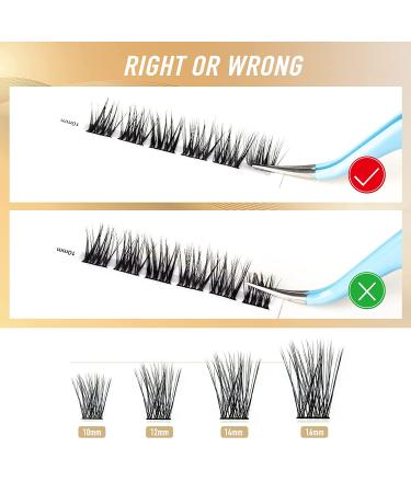LANKIZ 48 Pcs DIY Eyelash Extension Kit - Soft & Lightweight Individual Lash Extensions 10-16mm Mix - Wide Band Cluster Lashes for Home Use - Buy Online on SooperMarket.com