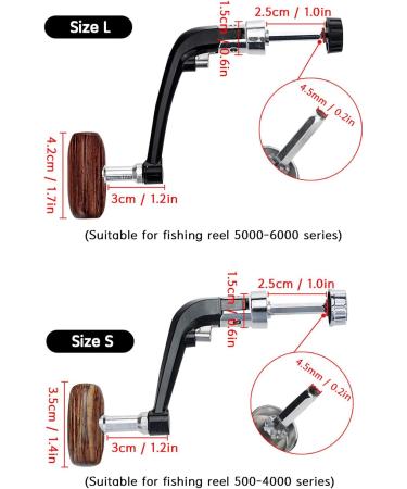 Lixada 3PCS Fishing Reel Power Handle Grip - Non-Slip Foldable Wooden Knob for Spinning Reel - Replacement Grip Parts - Buy Online on SooperMarket.com