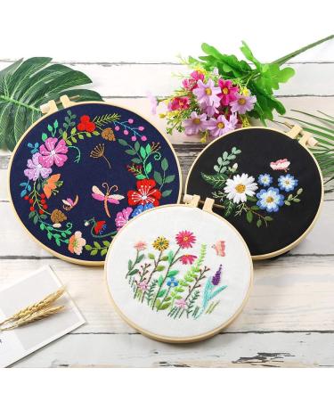 Caydo 6-Piece Embroidery Fabric Set with Water-Soluble Pens - 11.8x11.8 Inch for Projects & Decoration - Buy Online on SooperMarket.com
