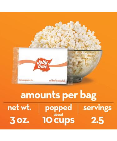 JOLLY TIME Natural Crispy N' White Microwave Popcorn - Low Calorie, Gluten Free - 4 Pack, 3 Count Boxes - Buy Online on SooperMarket.com