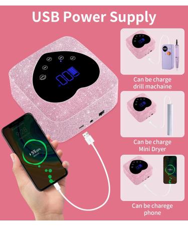 Buy UV Light for Nails - 74W Cordless Rechargeable Nail Lamp for Fast Drying | 5 Timer & Touch Control | Perfect for Salon & Home Use - Buy Online on SooperMarket.com