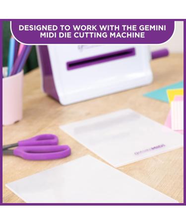 Gemini GEMMIDI-Acc-FOLD Midi Manual Die Cutting & Embossing Machine-Plastic Folder-2 Pack 6 x 9 Clear Single - Buy Online on SooperMarket.com