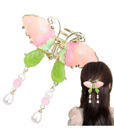 Butterflies Tassel Hair Clip | 3D Butterflies Clips | Hair Fashion Accessories Elegant Tassel Butterflies Hairpins Alloy Barrettes Tassel Butterflies -Shaped Hair Clip for Ladies Girls