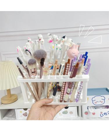 Pen Holder for Desk Rectangle 72 Holes Plastic Makeup & Painting Brush Holders Crate Organizer for Pencil  Paintbrush  Cosmetic Brushes Grey R Grey - Buy Online on SooperMarket.com