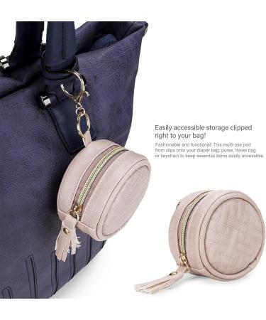Fowybe Pacifier Bag | Pink Pacifier Holder & Key Storage for Diaper Bags - Secure & Convenient Solution - Buy Online on SooperMarket.com
