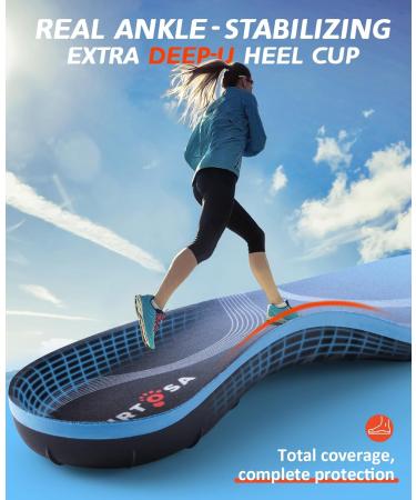 TMANI Arch Support Insoles for Plantar Fasciitis - Orthotic Shoe Inserts for Flat Feet - Heavy Duty Boot Insoles for Men & Women - Size 9-10 (27.5-28.5CM) - Buy Online on SooperMarket.com