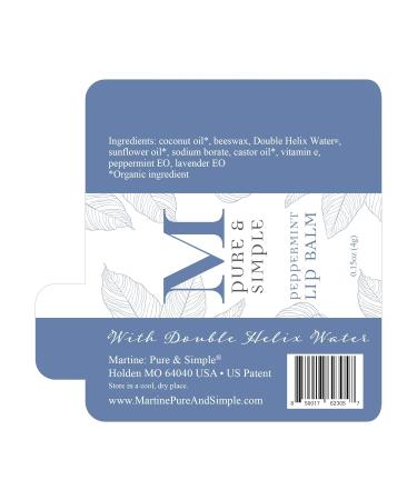 All Natural Peppermint Lip Balm 3 Pack | Organic Ingredients | Hydrating & Soothing | Double Helix Water & Essential Oils - Buy Online on SooperMarket.com