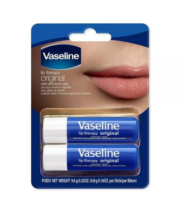 Vaseline Lip Therapy Stick Original 9.6g Twin Pack - Moisturizing Lip Balm - Buy Online on SooperMarket.com