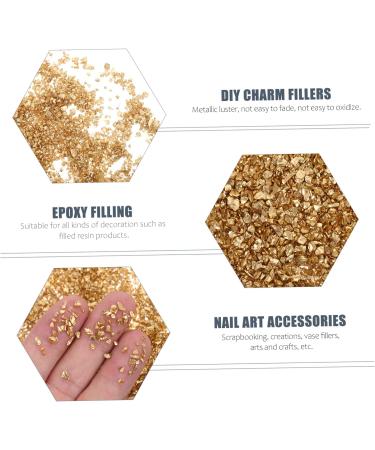 Healeved 1 Glass Chip Resin Colored Rhinestones 3d Nail Charms Rhinestone for Nails Bulk Crafts Nail Accessories Glass Charms Filling in Bulk Colored Bulk Filler Irregular 0.5X0.3cm Golden - Buy Online on SooperMarket.com