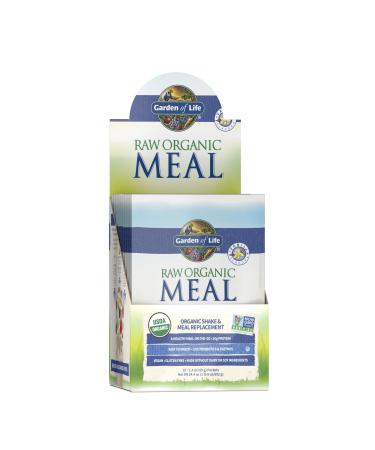 Garden of Life Meal Replacement Vanilla Powder 10ct Tray Organic Raw Plant Based Protein Powder Vegan Gluten-Free .15 Pound (Pack of 10)