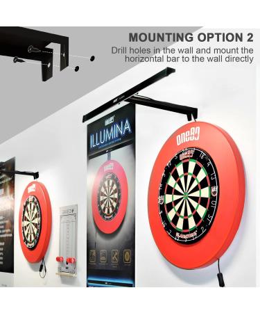 ONE80 ILLUMINA Dartboard Lighting System - Natural Sunlight Effect, Minimum Shadow Design - Dartboard and Surround Not Included - Buy Online on SooperMarket.com