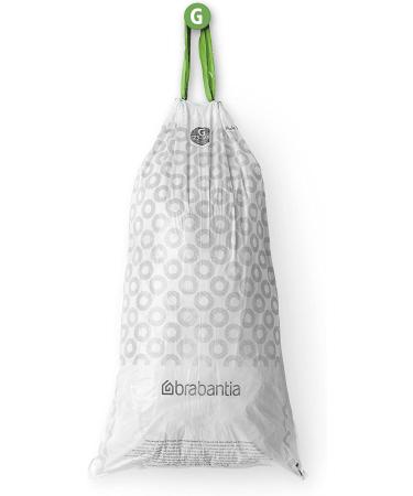 Brabantia PerfectFit Garbage Bags Multipack - Extra Strong (Code G 23L/30L) | 120 White Trash Bags with Train Tape - 6 Rolls - Buy Online on SooperMarket.com